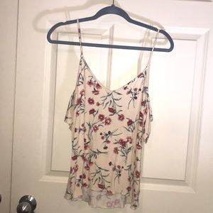 American eagle floral off the shoulder top